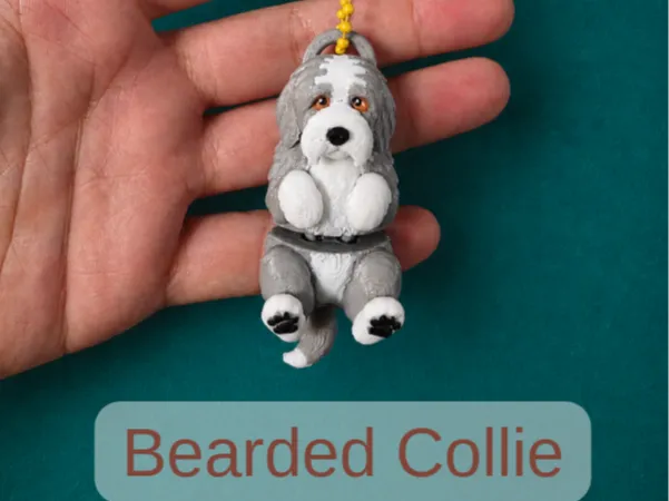 Articulated Keychain Flexi Dog, photo 3 of 4 - Articulated Keychain Flexi Dog Art