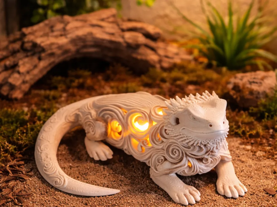 Bearded Dragon Tea Night Light Reptile