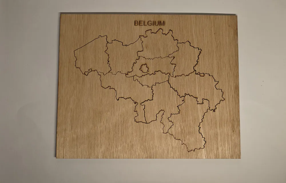 Belgium Province Puzzle Laser Cut Educational Map, photo 2 of 5 - Puzzles & Brain Teasers, europe