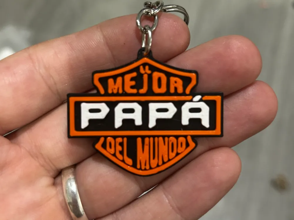 harley davidson best dad keychain