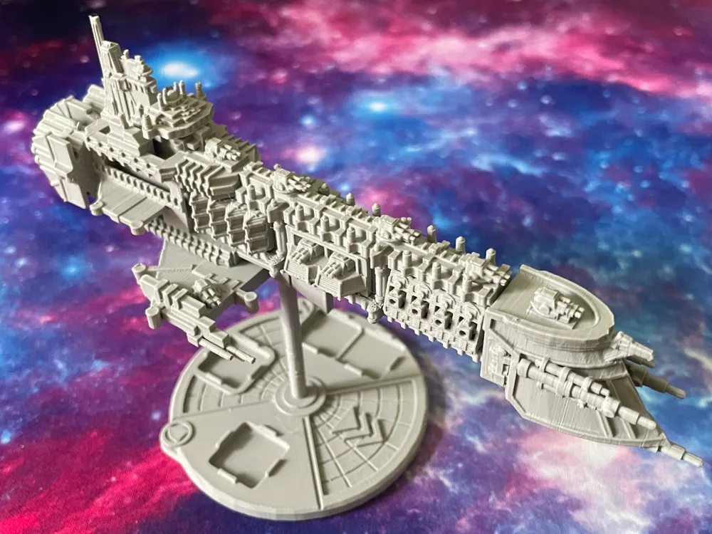 BFG Imperial Navy Oberon Class Battleship, another view - Model Ships & Boats, battlefleetgothic