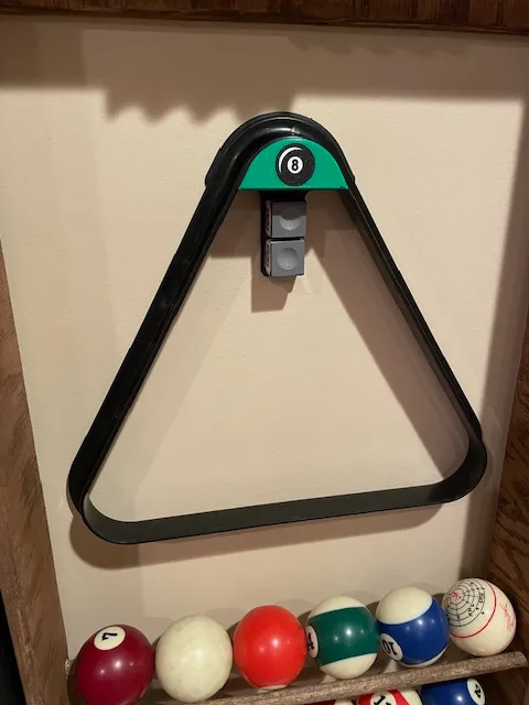 Billiards/Pool Triangle/Chalk Wall Mount Holder, photo 2 of 4 - Billiards/Pool Triangle/Chalk Wall Mount Holder Toys & Games