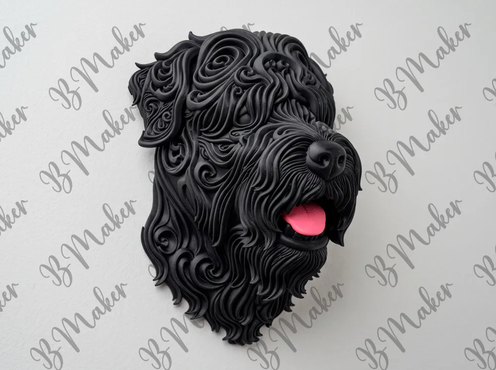 Black russian terrier - Wall art, photo 2 of 4 - Black russian terrier - Wall art Household