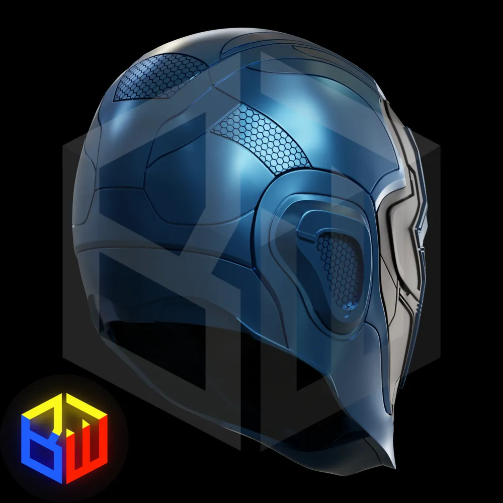 Blue Beetle Movie Helmet V3, photo 3 of 4 - Blue Beetle Movie Helmet V3 Props & Cosplay