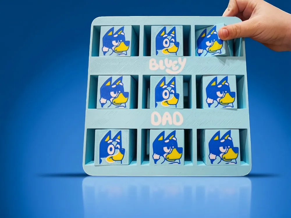 Bluey and Dad Tic Tac Toe