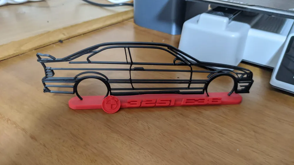 BMW E36 325I - SILHOUETTE + BASE, photo 4 of 4 - Model Cars & Race Cars, car