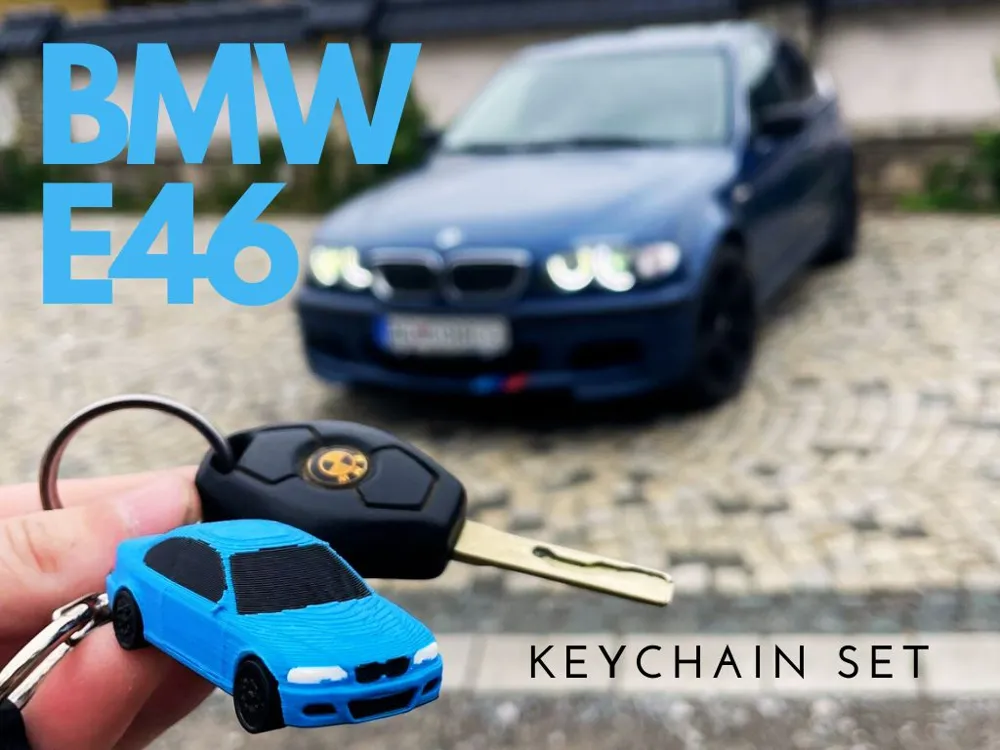 Bmw e46 M3 keychain minicar, another view - Car Brand Keychains, gift