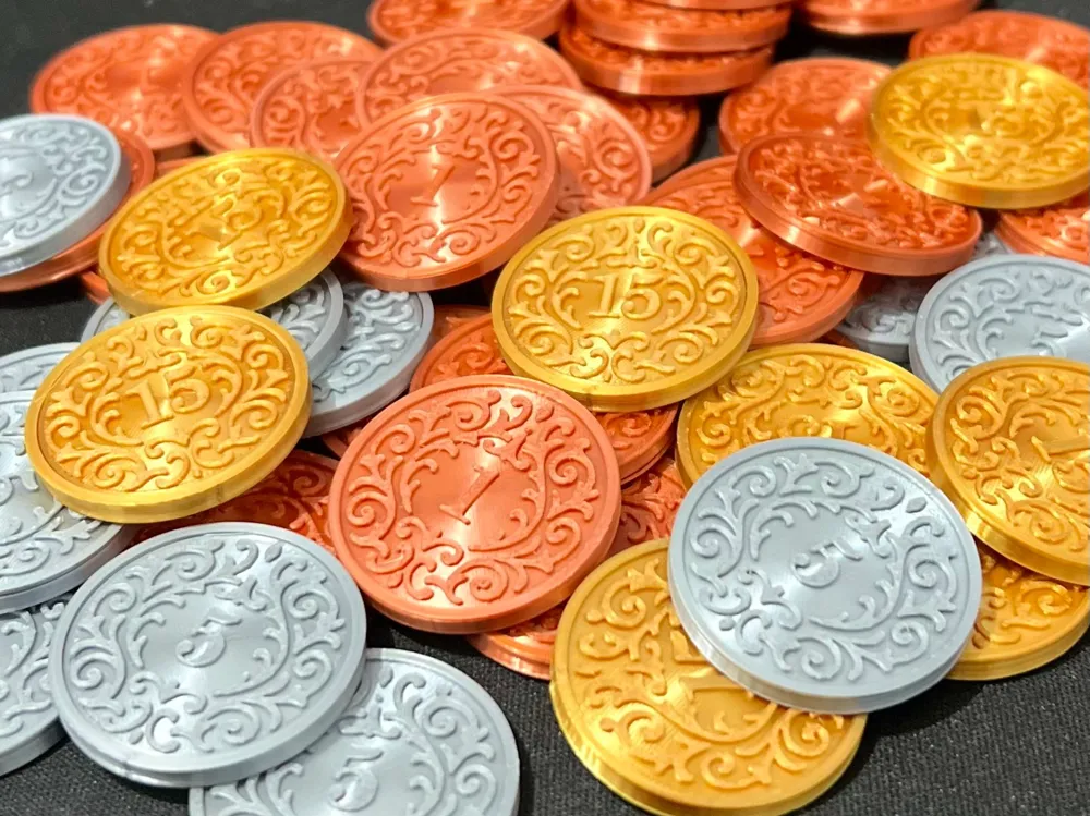 Board Game Coin Set Double Sided