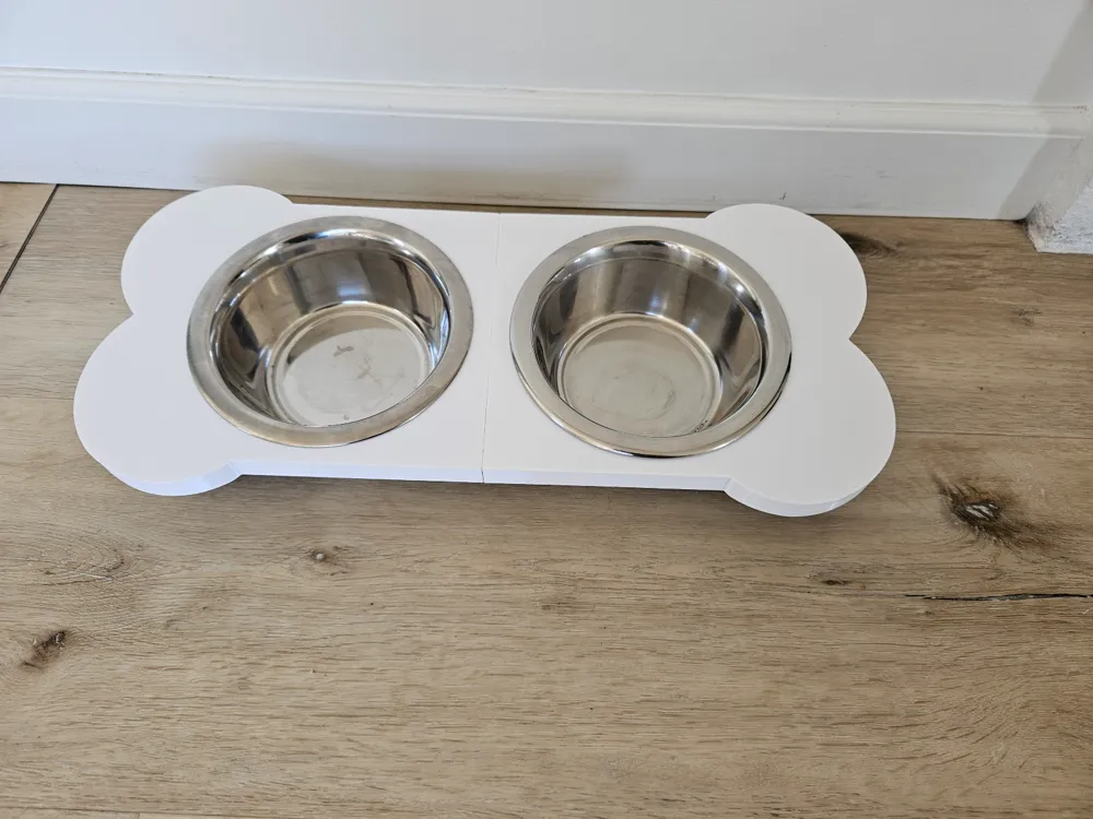 Bone shaped dog food bowl riser, photo 3 of 4 - Bone shaped dog food bowl riser Pets