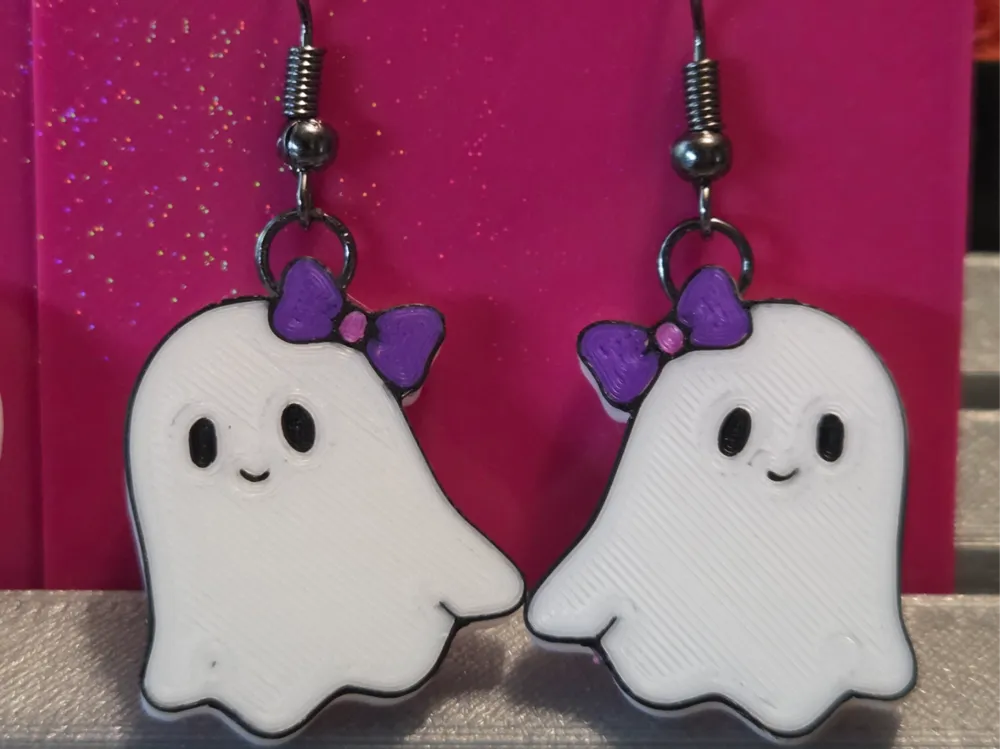 Boo-tiful Bow Ghost Drop Earrings, photo 4 of 4 - Boo-tiful Bow Ghost Drop Earrings Jewellery & Accessories