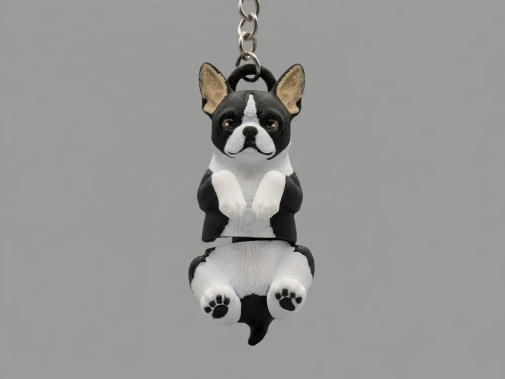 Boston Terrier Articulated Keychain - Animals, in stock in India