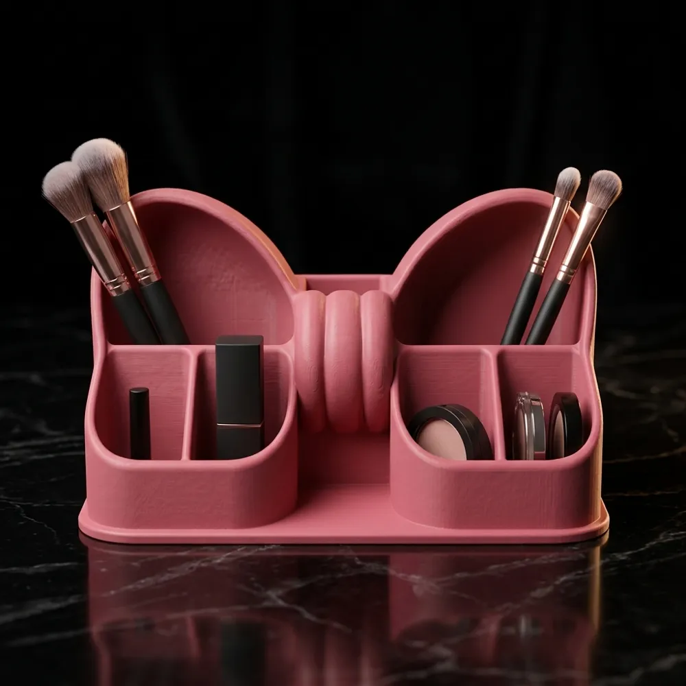 Bow Makeup Organizer -Vanity Storage, photo 3 of 4 - Bow Makeup Organizer -Vanity Storage Bath & Personal Care