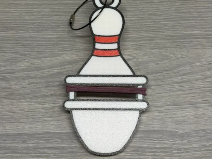 Bowling Pin Hair Tie Holder, photo 2 of 4 - Bowling Pin Hair Tie Holder Generative Art