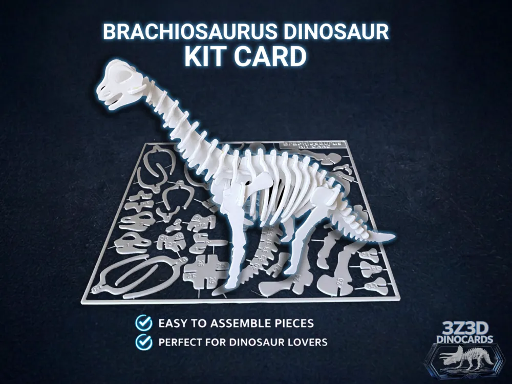 Brachiosaurus Dinosaur Kit Card Puzzle - DinoCards