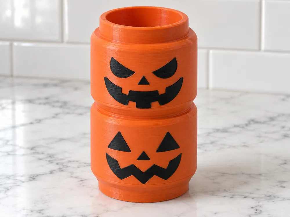Brick Head Pumpkin Can Holder Koozie, photo 3 of 4 - Brick Head Pumpkin Can Holder Koozie Household