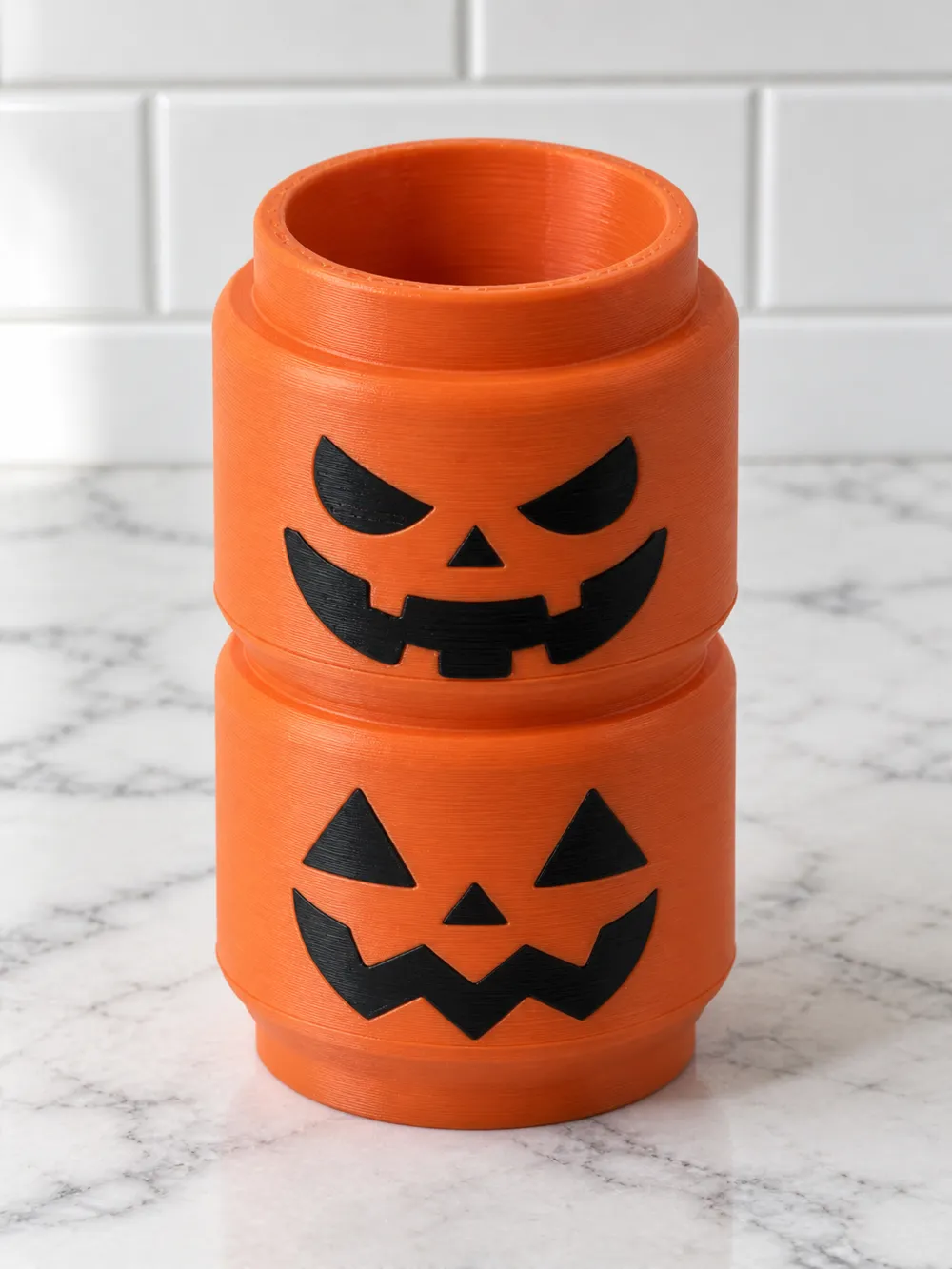 Brick Head Pumpkin Can Holder Koozie, photo 4 of 4 - Brick Head Pumpkin Can Holder Koozie Household