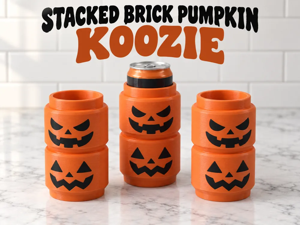 Brick Head Pumpkin Can Holder Koozie - Festivities, in stock in India