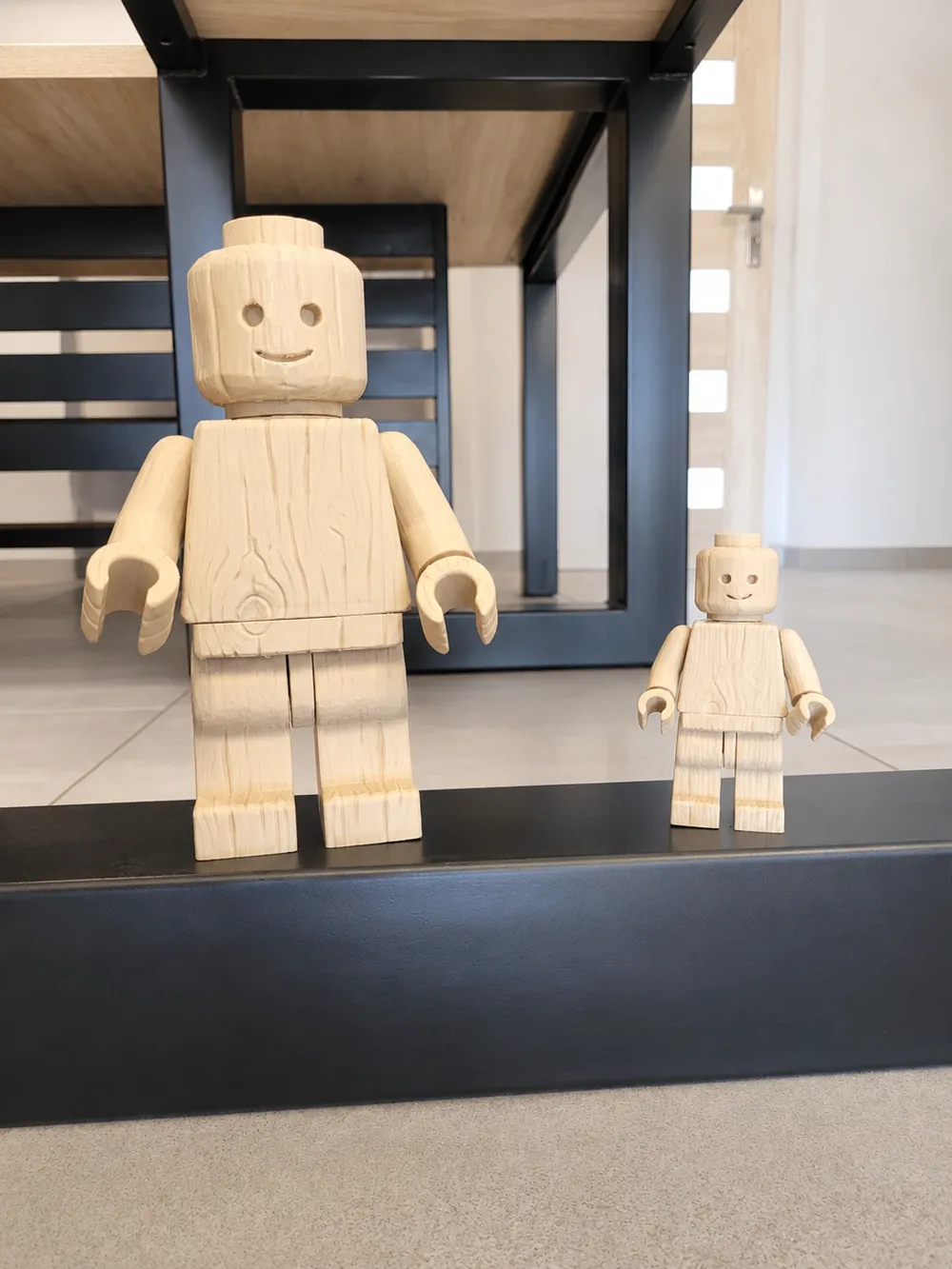 Brick Man Wood Style Figure Decor, photo 2 of 4 - People & Portrait Figurines, brickman