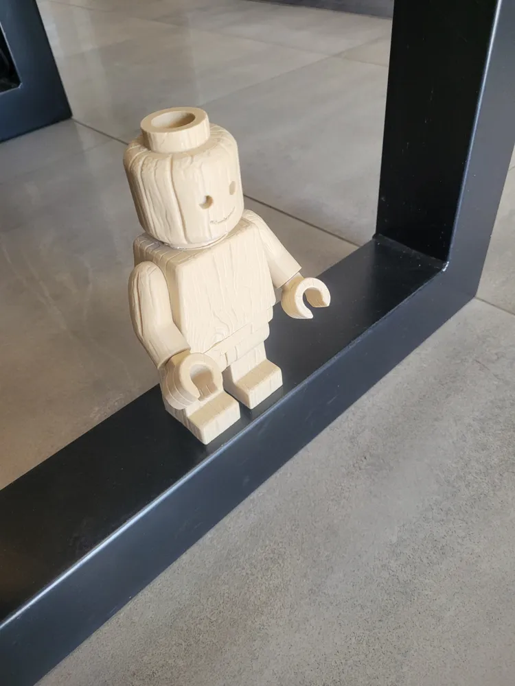 Brick Man Wood Style Figure Decor, photo 3 of 4 - People & Portrait Figurines, figurine