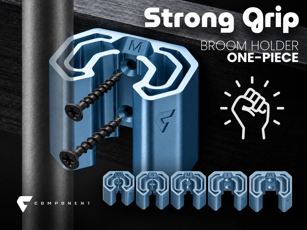 Broom Holder - Strong Grip Wall Mount - 5 Sizes - Organizers, in stock in India