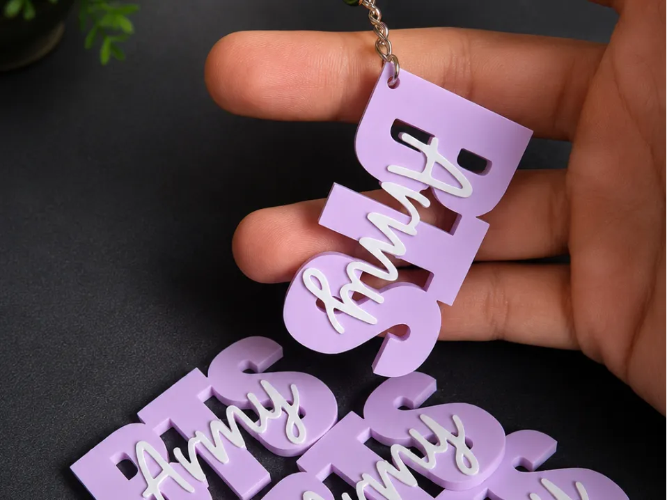 BTS keychain, photo 4 of 4 - BTS keychain Generative Art