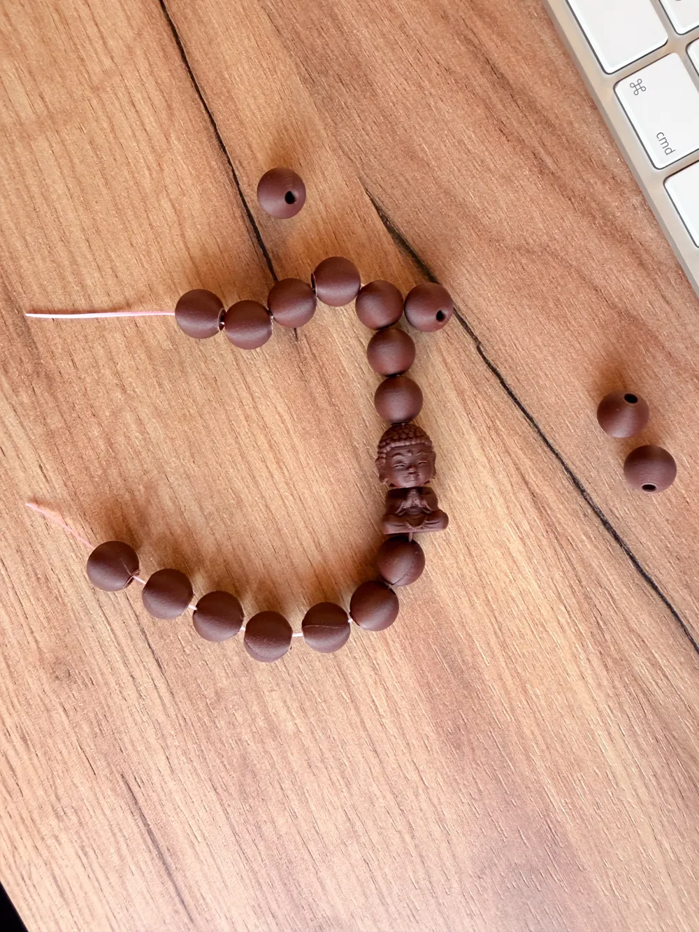 Buddha Wrist Prayer Beads / Zen Bracelet, photo 3 of 4 - Charm & Link Bracelets, relax