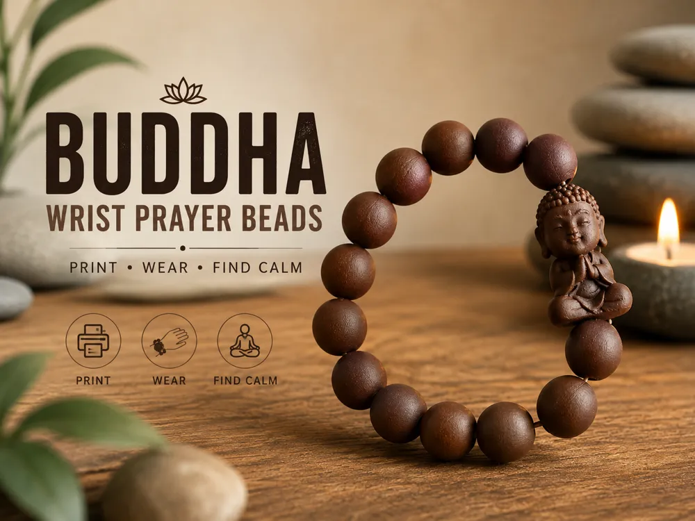 Buddha Wrist Prayer Beads / Zen Bracelet