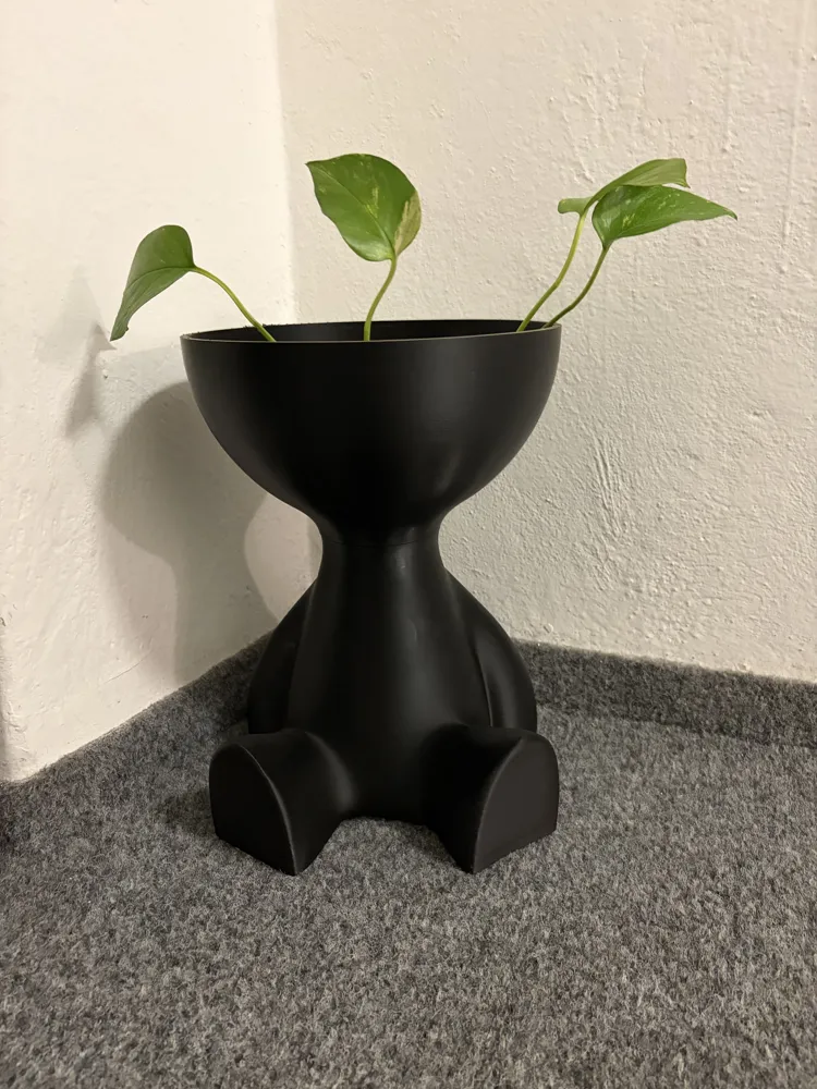 Buddy Planter - Sitting, photo 3 of 5 - Face & Character Planters, flower pot