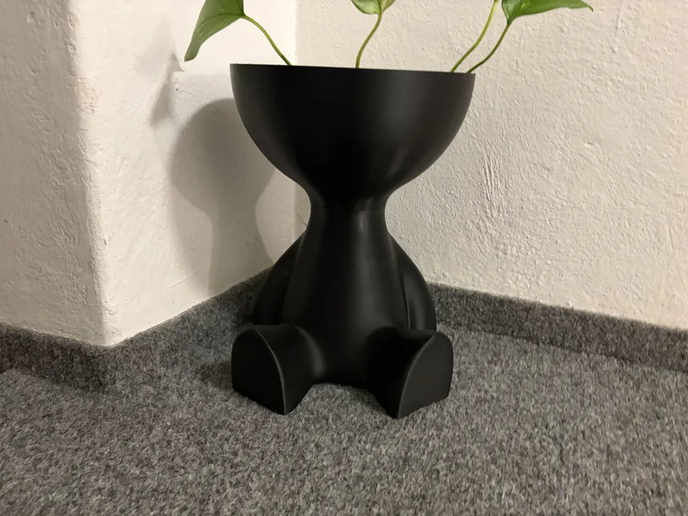 Buddy Planter - Sitting, photo 4 of 5 - Face & Character Planters, flower