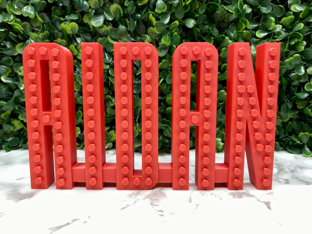 Building Brick Letters Set (A-Z) Alphabet Name Sign