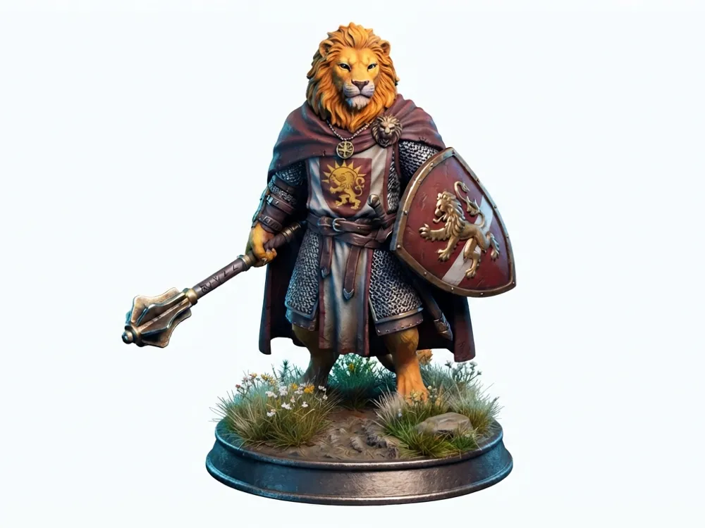 Male Leonin Paladin - Knights, Samurai & Warriors, in stock