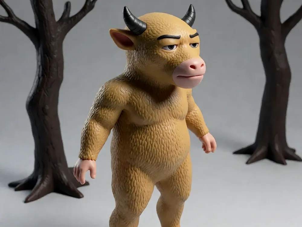 Bull figure inspired by NIULAI the Movie (lol) - Sculptures, in stock in India