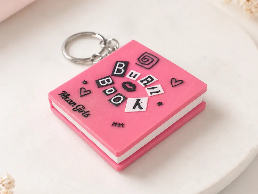 Burn Book Keychain Mean Girls, photo 4 of 4 - Burn Book Keychain Mean Girls Household