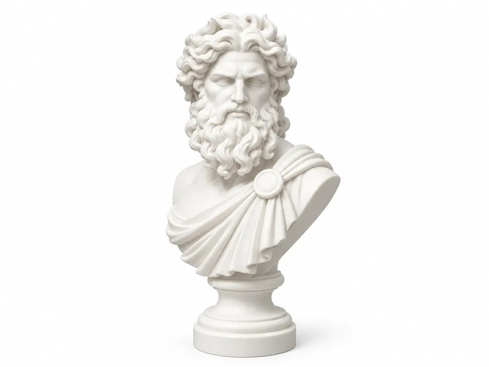 Buste de Zeus, Roi des Dieux Grecs | Statue, photo 2 of 4 - Buste de Zeus, Roi des Dieux Grecs | Statue Art