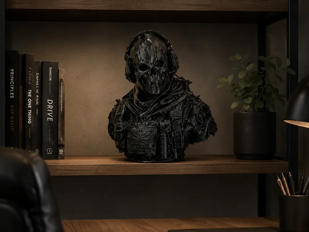 Buste Ghost Zombie, Call of Duty, photo 4 of 4 - Buste Ghost Zombie, Call of Duty Household