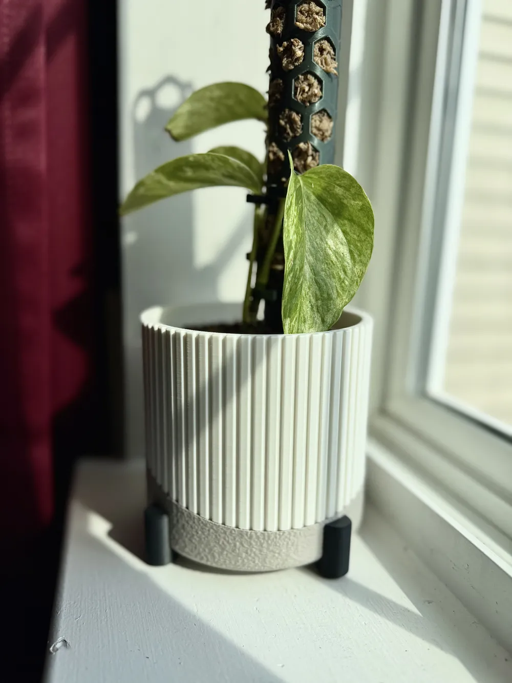 Facet, Fluted Planter with Drip Tray, photo 2 of 4 - Facet, Fluted Planter with Drip Tray Household