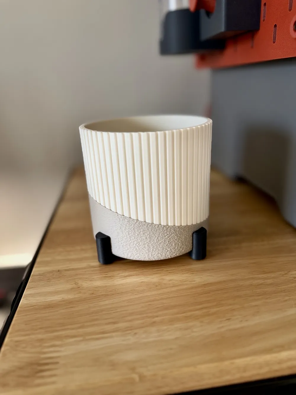 Facet, Fluted Planter with Drip Tray, photo 4 of 4 - Facet, Fluted Planter with Drip Tray Household