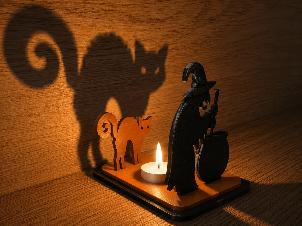 Candela Magico Stregone: Proiettore Ombra Gatto, photo 3 of 4 - Candela Magico Stregone: Proiettore Ombra Gatto Home Decor Items