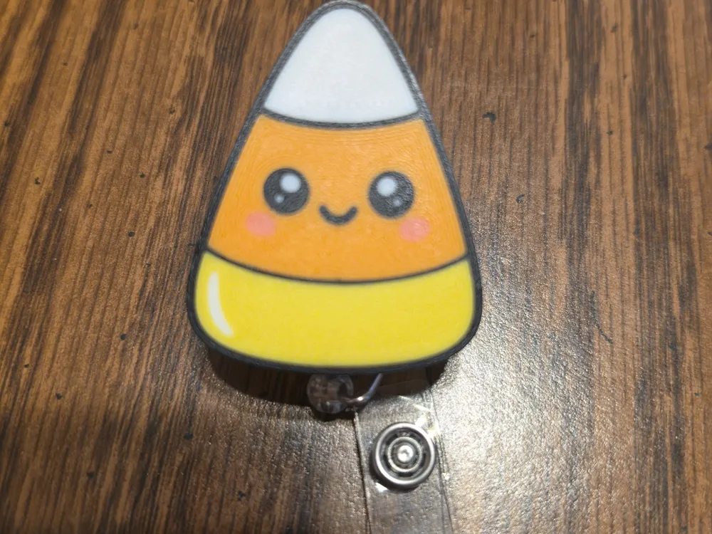 Candy Corn Badge Reel/Magnet, photo 4 of 4 - Candy Corn Badge Reel/Magnet Fashion
