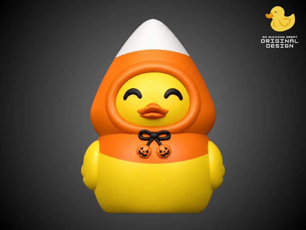 CANDY CORN RUBBER DUCK