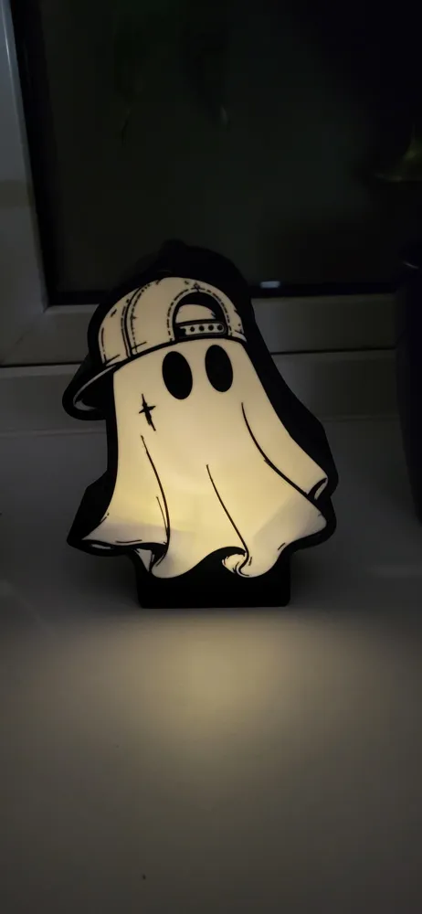 Capped Ghost Tealightbox, photo 2 of 4 - Capped Ghost Tealightbox Art