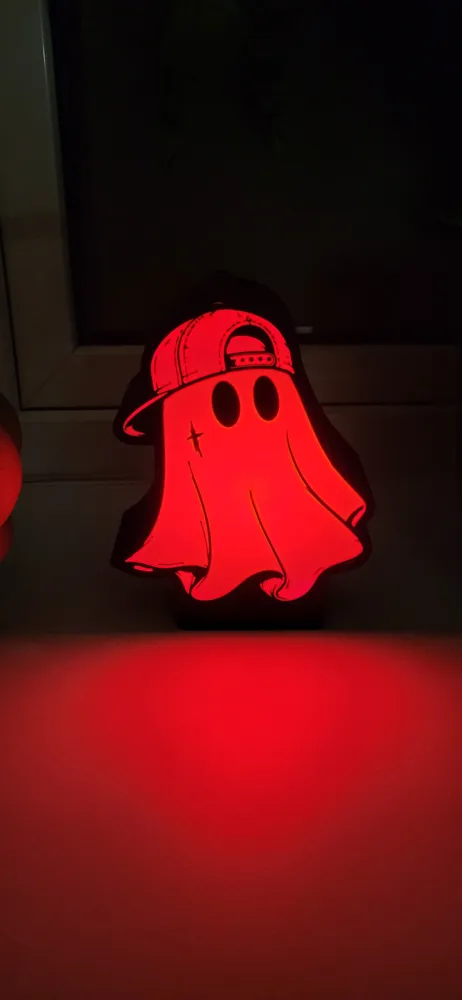 Capped Ghost Tealightbox, photo 3 of 4 - Capped Ghost Tealightbox Art