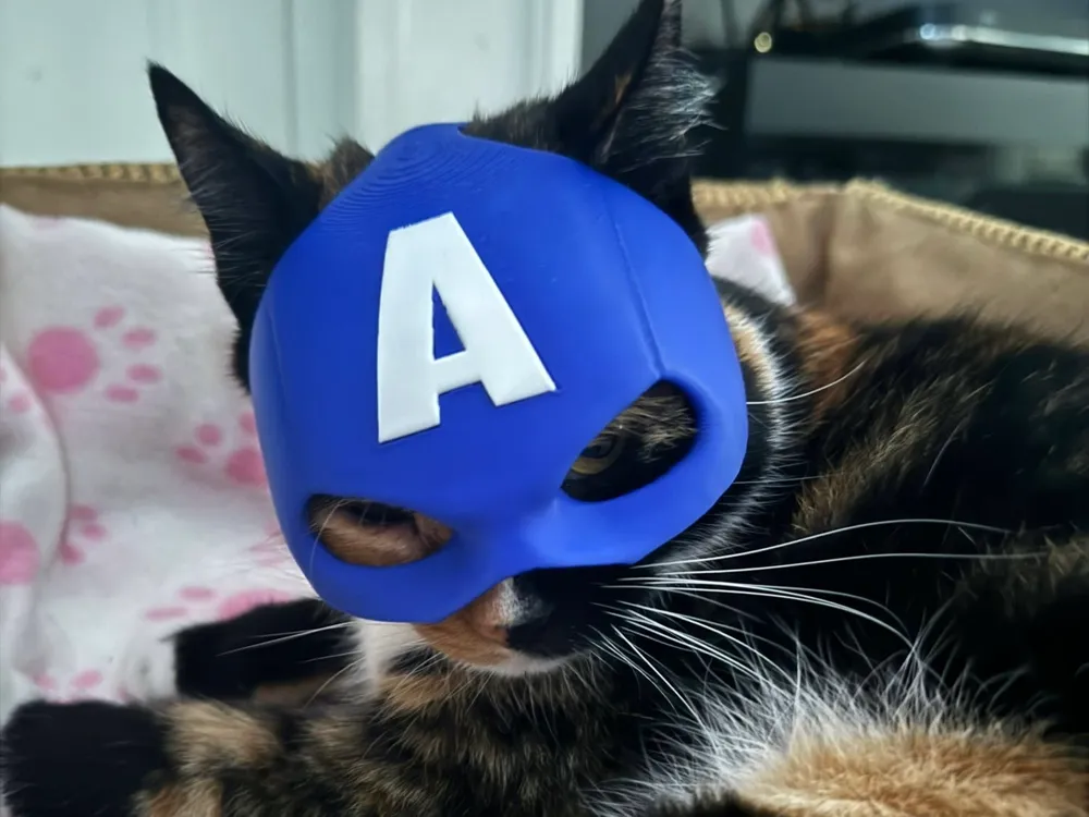 Captain America Cat Mask - Multipart