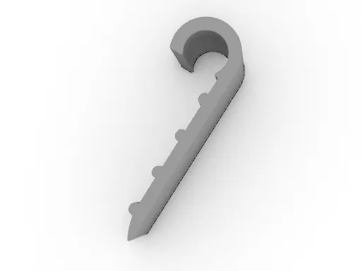 Car dashboard cable clip ribbed