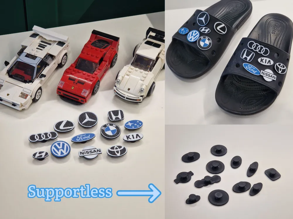 Car Logos Crocs 12 charm pins set. BMW VW Audi etc