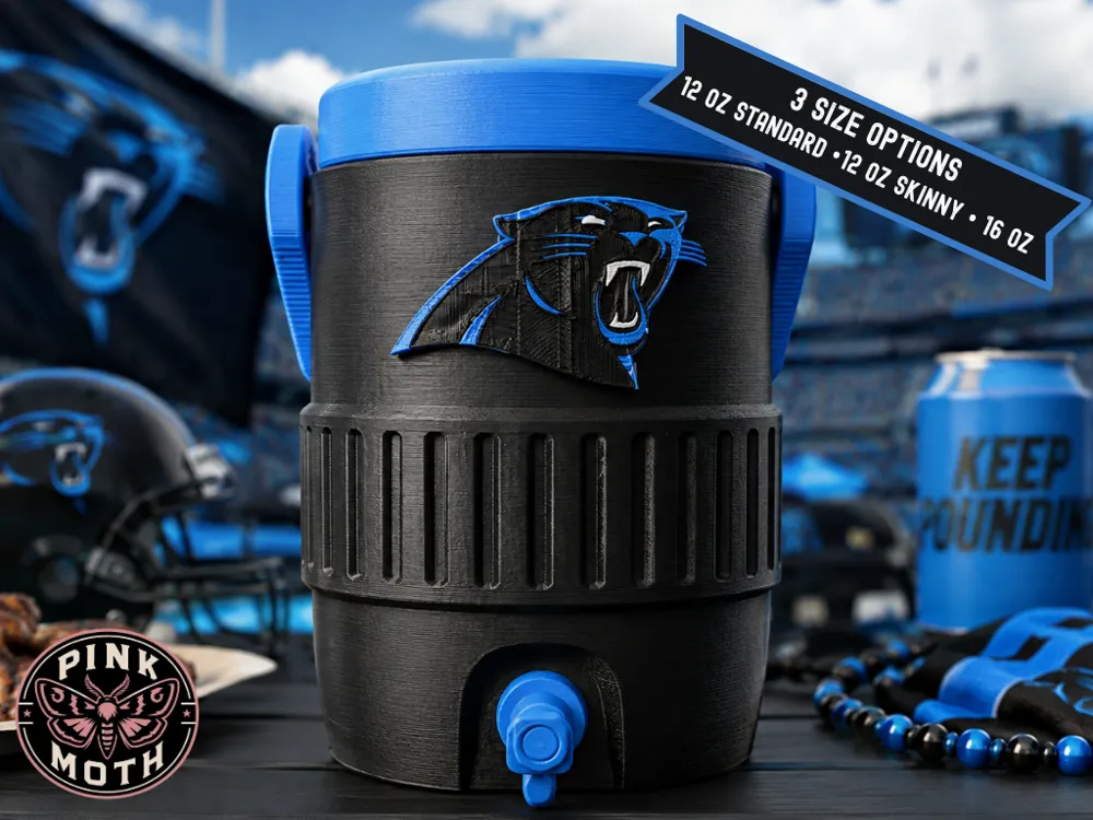 Carolina Panthers Koozie - Snap on Logo, photo 4 of 4 - Carolina Panthers Koozie - Snap on Logo Household
