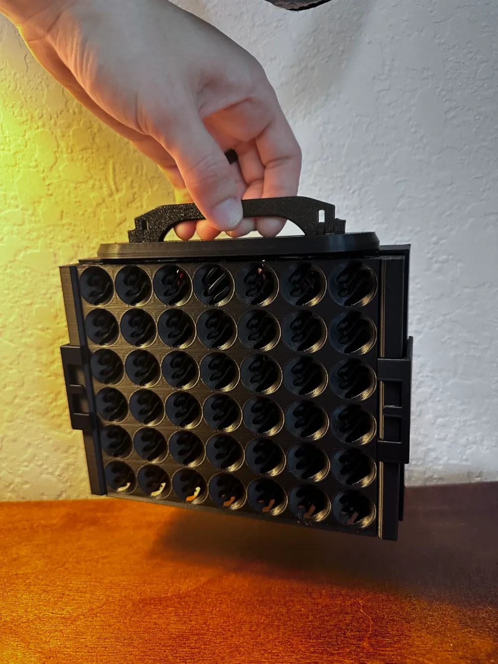 Carrying Handle Mod for Connect 4-Tex, another view - Classic Board Games & Game Sets, portable game
