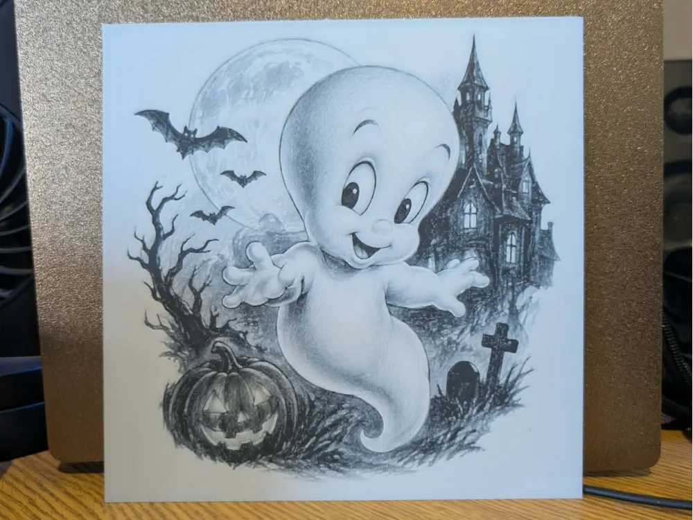 Casper the friendly Ghost Hueforge, photo 3 of 4 - Casper the friendly Ghost Hueforge Art