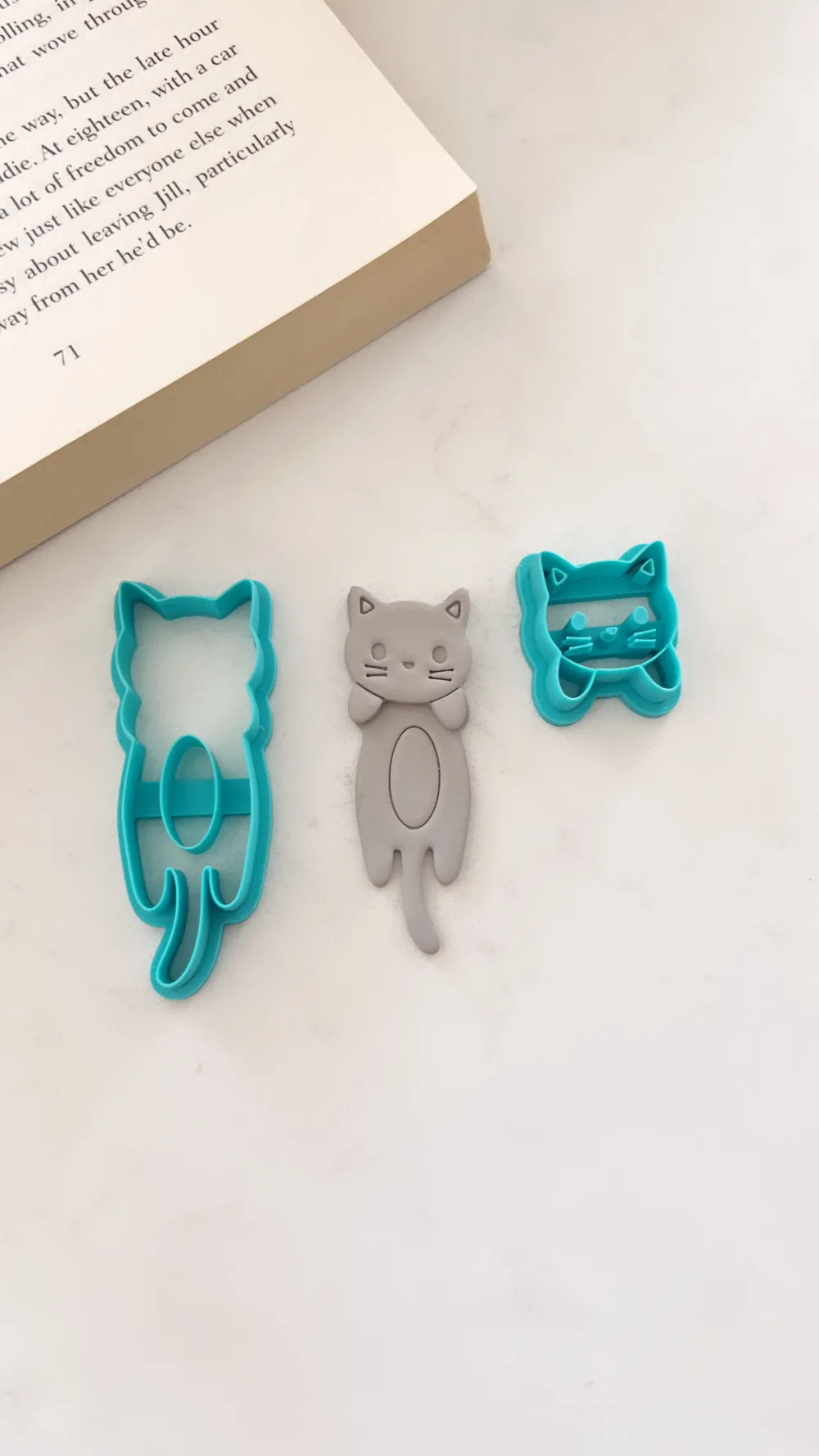 Cat bookmark Clay cutter, photo 2 of 4 - Cat bookmark Clay cutter Desk & Office