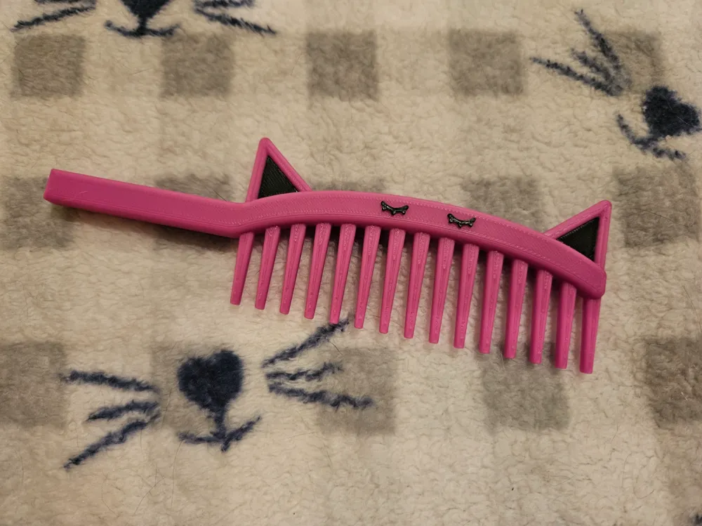Cat Comb, photo 3 of 4 - Cat Grooming & Collars, pink